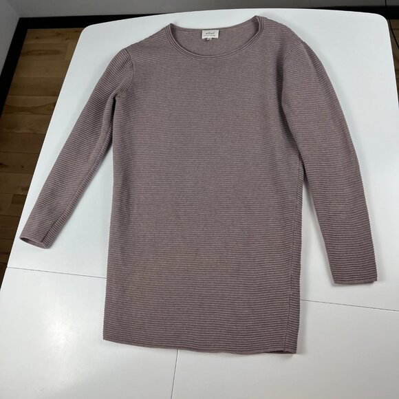 Wilfred Campanule Sweater Dress Ribbed Long Sleeve Aritzia Silk Cashmere size S - Picture 3 of 10